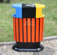 環保鋼木垃圾桶