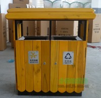 公園垃圾桶什么材質(zhì)好?木制垃圾桶備受矚目