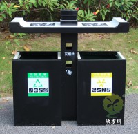 物業(yè)戶外鋼制噴塑分類垃圾箱