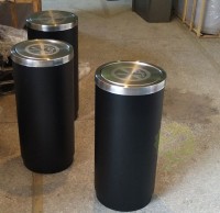 柱式烤漆室內不銹鋼垃圾桶紙簍