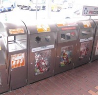 日本礦泉水瓶垃圾分類圖片