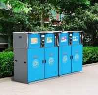 戶外智能噴塑鋼板分類垃圾亭定制