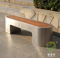 戶外公園不銹鋼橢圓形休閑椅