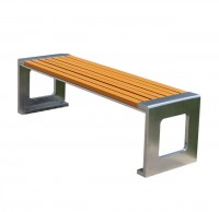 戶外公園景區雙人座位不銹鋼休閑椅