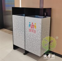 四川商場鏤空加厚不銹鋼分類垃圾桶