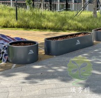 東莞松山湖公園鍍鋅板花盆花箱