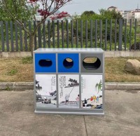 城市街道的守護(hù)者三分類(lèi)不銹鋼垃圾桶
