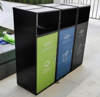 戶外噴粉三分類金屬垃圾桶環保升級的智慧選擇