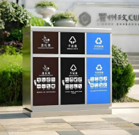 戶外社區三分類不銹鋼垃圾桶，守護潔凈起點