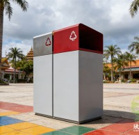 噴粉不銹鋼分類垃圾桶，定制公共空間的藝術(shù)與責任