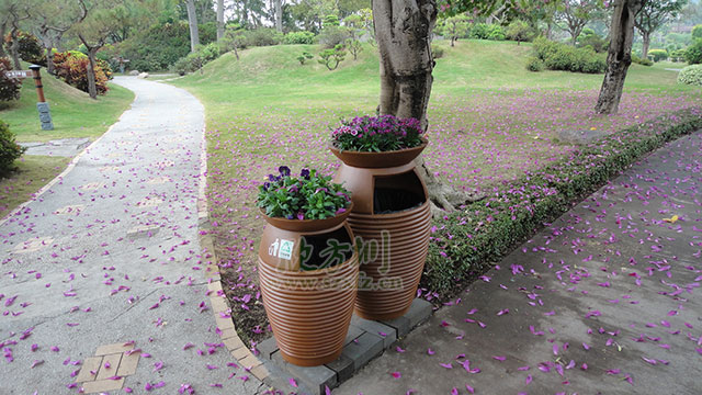 玻璃鋼花盆式垃圾桶 玻璃鋼花盆式垃圾桶