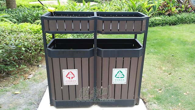 方形鋼木垃圾桶 方形鋼木垃圾桶